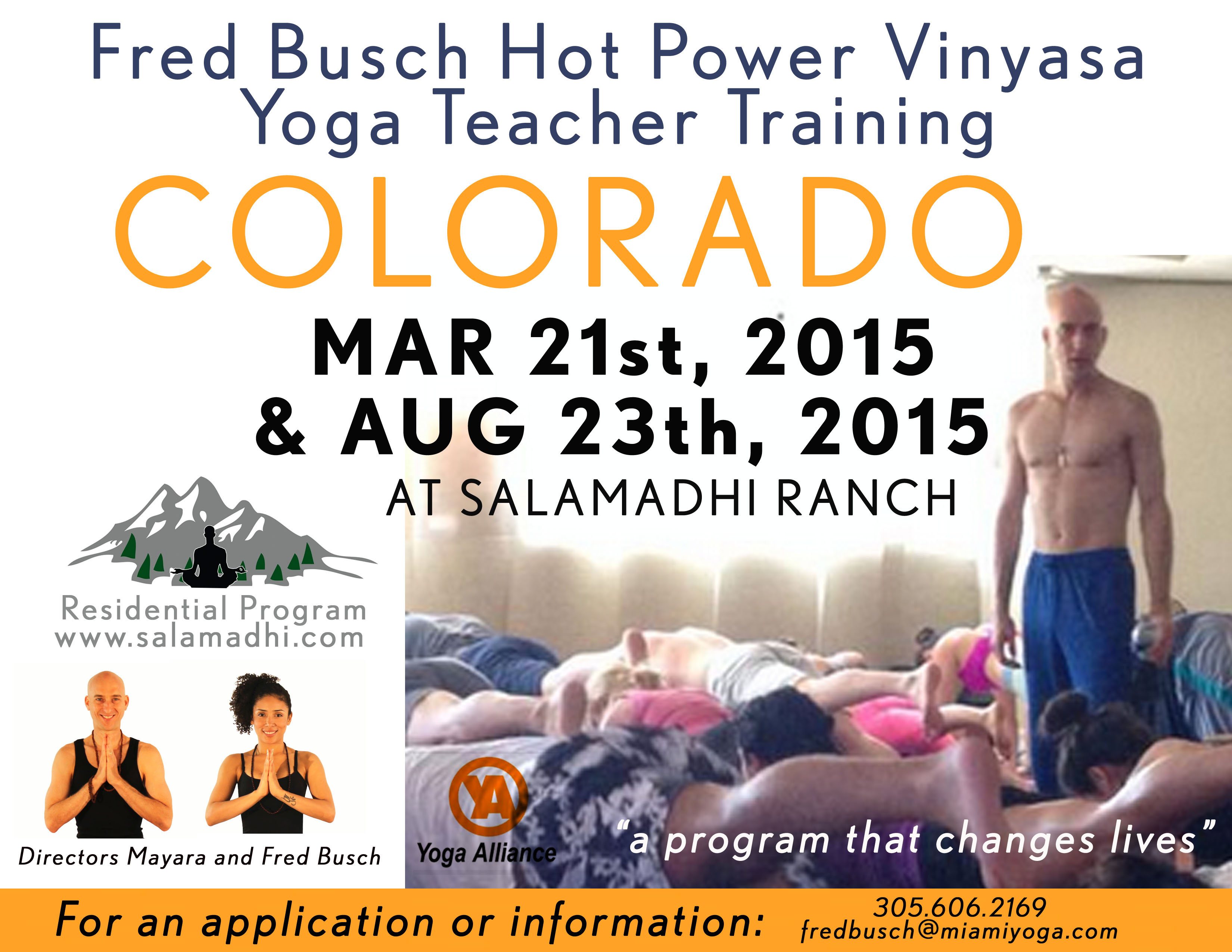 Salamadhi Colorado Teacher Training 2015